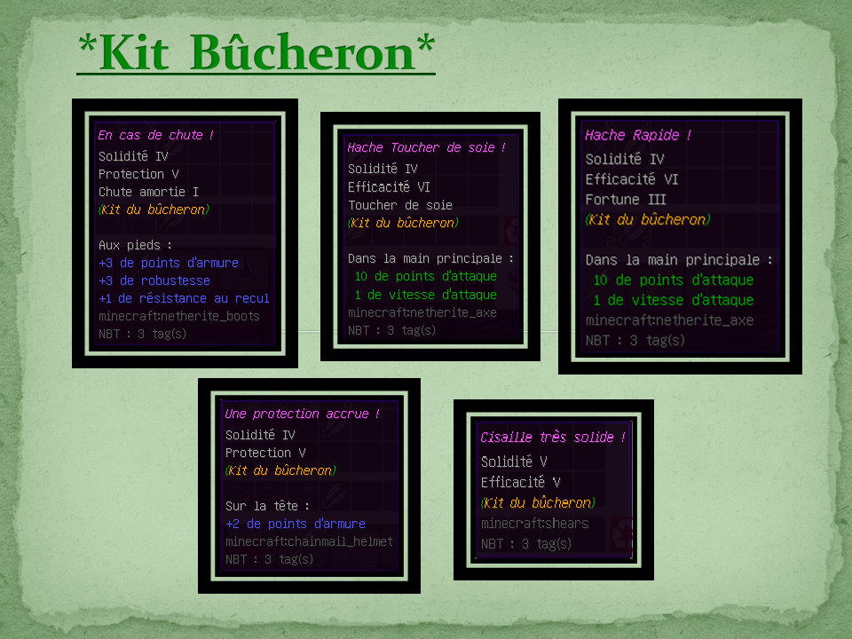 Kit du Bûcheron